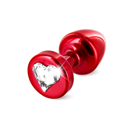 Анальная пробка - Anni R Heart Red Cristal, цвет: красный