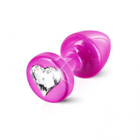 Анальная пробка со стразом в виде сердца - Anni R Heart, цвет: розовый