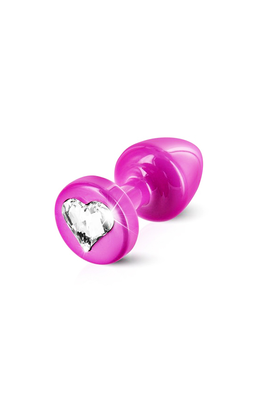 Анальная пробка со стразом в виде сердца - Anni R Heart, цвет: розовый