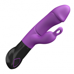 Стимуляция влагалища и клитора, Вибратор Adrien Lastic Ares - цвет: фиолетово-черный