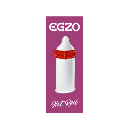 Насадка на член EGZO Hot Red (презерватив с усиками)