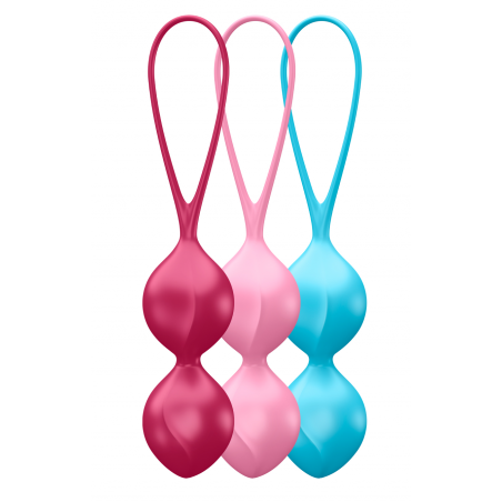 Вагинальные шарики Satisfyer balls C02 double (set of 3) - Тренировка с удовольствием