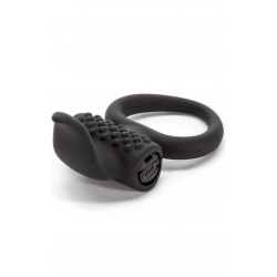 Кольцо с язычком, Эрекционное кольцо Adrien Lastic Lingus Black с вибрацией - цвет: черный