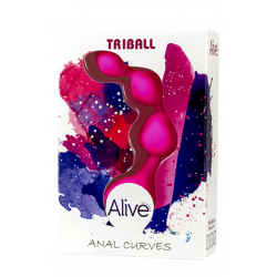 Анальные шарики - Alive Triball, цвет: розовый