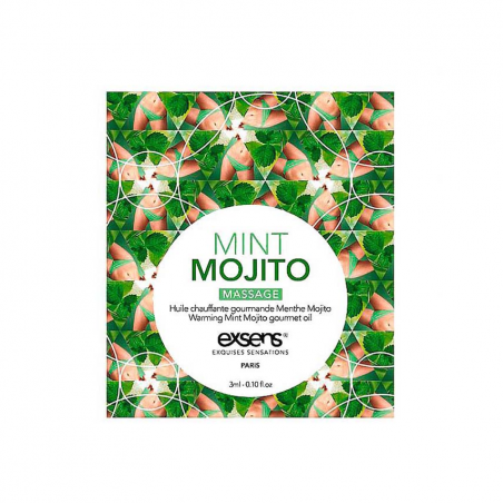 Нежность с запахом мохито - Пробник масла для массажа EXSENS Mojito 3мл 