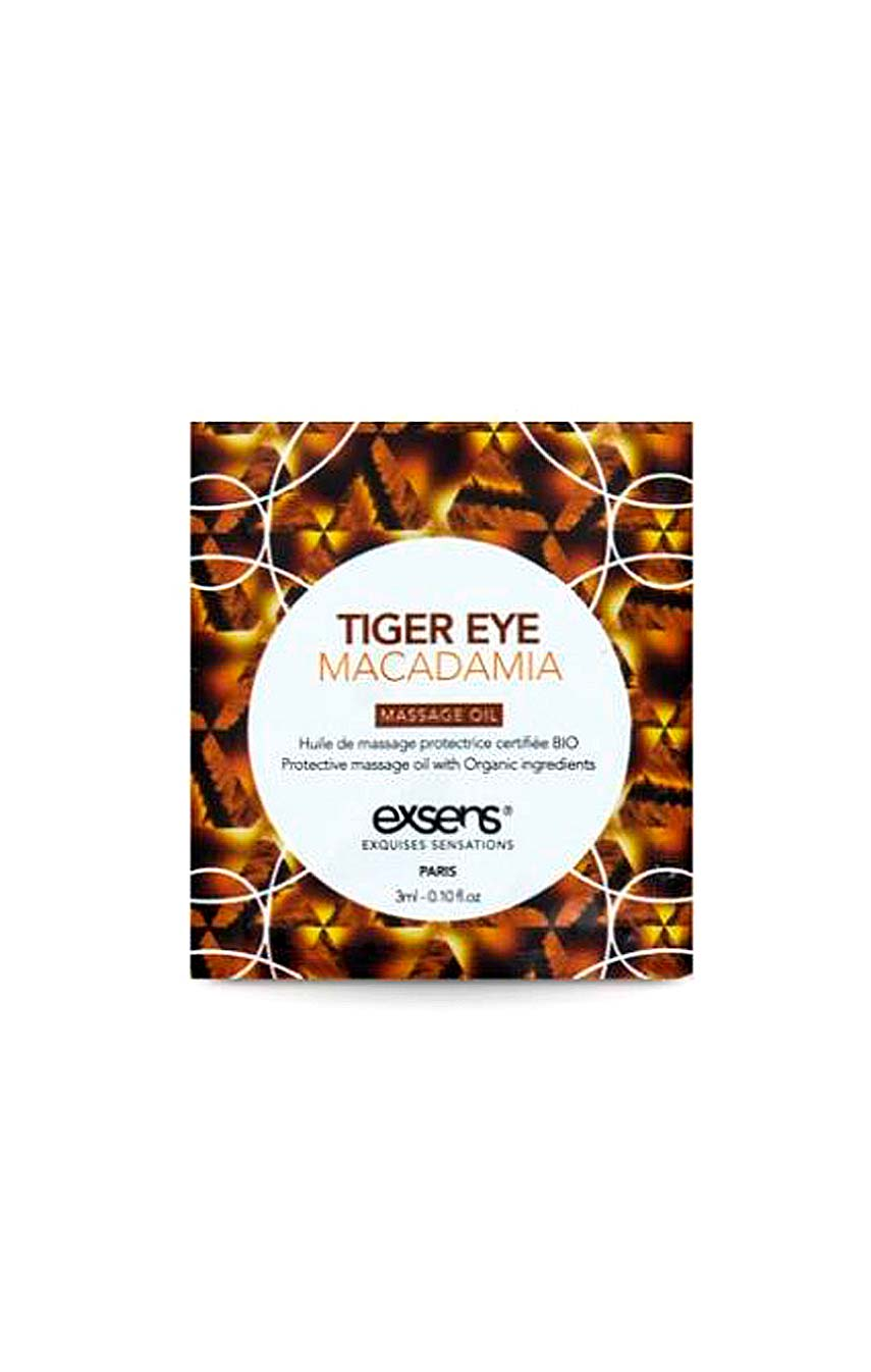 Увлажнение и наслаждение - Пробник массажного масла EXSENS Tiger Eye Macadamia 3мл 