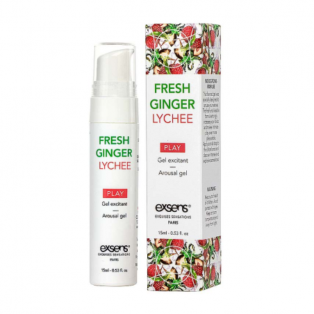 Имбирь и личи - Стимулирующий гель EXSENS Kissable Fresh Ginger Litchi 15мл 