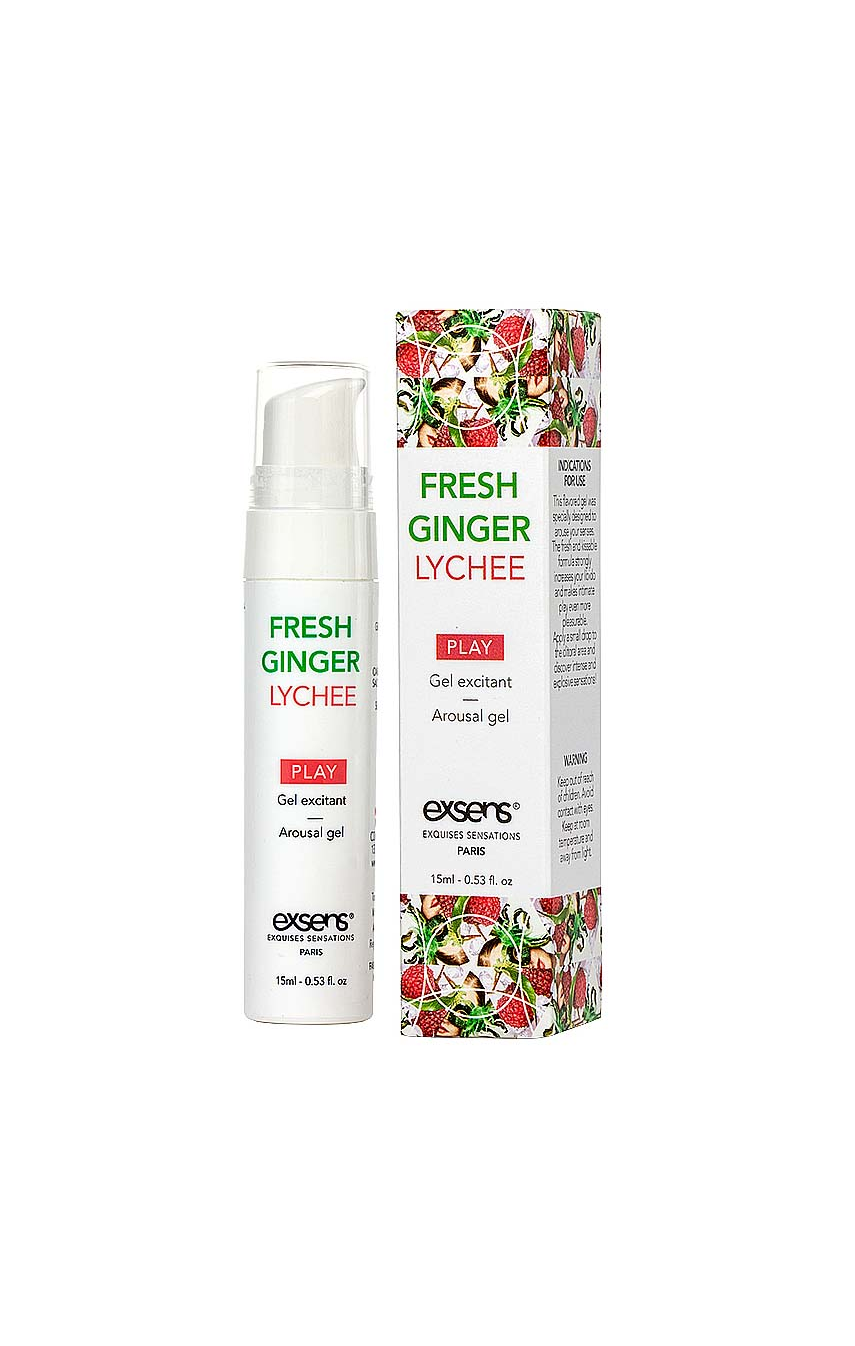 Имбирь и личи - Стимулирующий гель EXSENS Kissable Fresh Ginger Litchi 15мл 