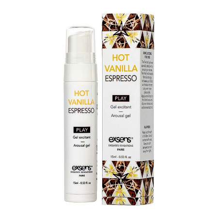 Горячий секс с кофе - Стимулирующий гель EXSENS Kissable Hot Vanilla Espresso 15мл 