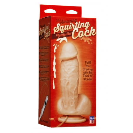 Игрушка, которая может кончить, The Amazing Squirting Realistic Cock - цвет: телесный