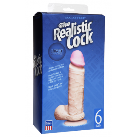 Шесть дюймов наслаждения - Фаллоимитатор Doc Johnson The Realistic Cock 6 inch White  