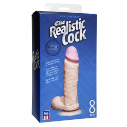 Для любителей больших размеров - Фаллоимитатор Doc Johnson The Realistic Cock 8 inch White 