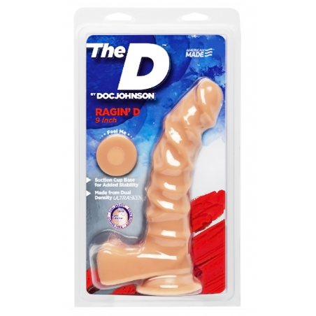 Твердый внутри, мягкий снаружи - Doc Johnson The D - Ragin D - 9 Inch With Balls - ULTRASKYN 