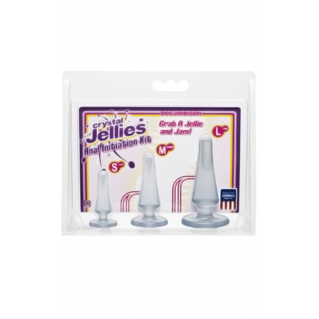 Для любителей разных размеров - Doc Johnson Crystal Jellies Anal Initiation Kit - Clear 