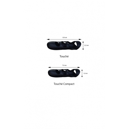 Пикантный наперсток - Вибронасадка на палец -  Adrien Lastic Touche Compact (S), цвет: черный