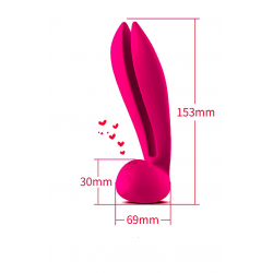 Шаловливые ушки, Вибромассажер Leten Multi Rabbit - цвет: розовый