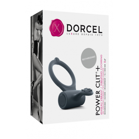 Эрекционное кольцо Dorcel Power Clit Plus, цвет: черный
