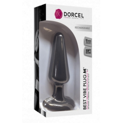 Анальная пробка с вибрацией Dorcel Best Vibe Plug M - Источник анального блаженства, цвет: черный