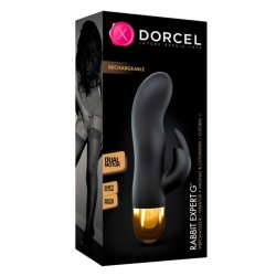 Эксперт по ласкам, Вибратор Dorcel RABBIT EXPERT G - цвет: черно-золотой