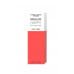 Игры с ароматом личи - Лубрикант на силиконовой основе MixGliss HAPPY - LITCHI (50 мл)