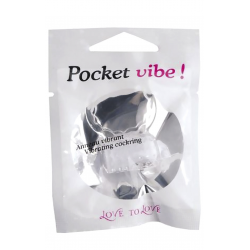 Эрекционное кольцо Love To Love POCKET VIBE, цвет: прозрачный