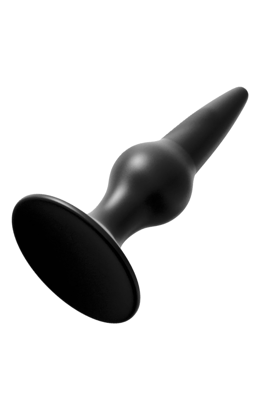 Освободите руки - Анальная пробка на присоске Anal Silicone Starter Plug, цвет: черный