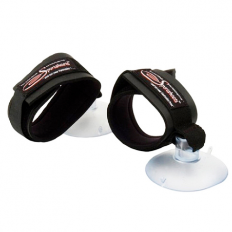 Подчинение в душе - Наручники с присоской для душа Sportsheets Suction Cup Hand Cuffs, цвет: черный