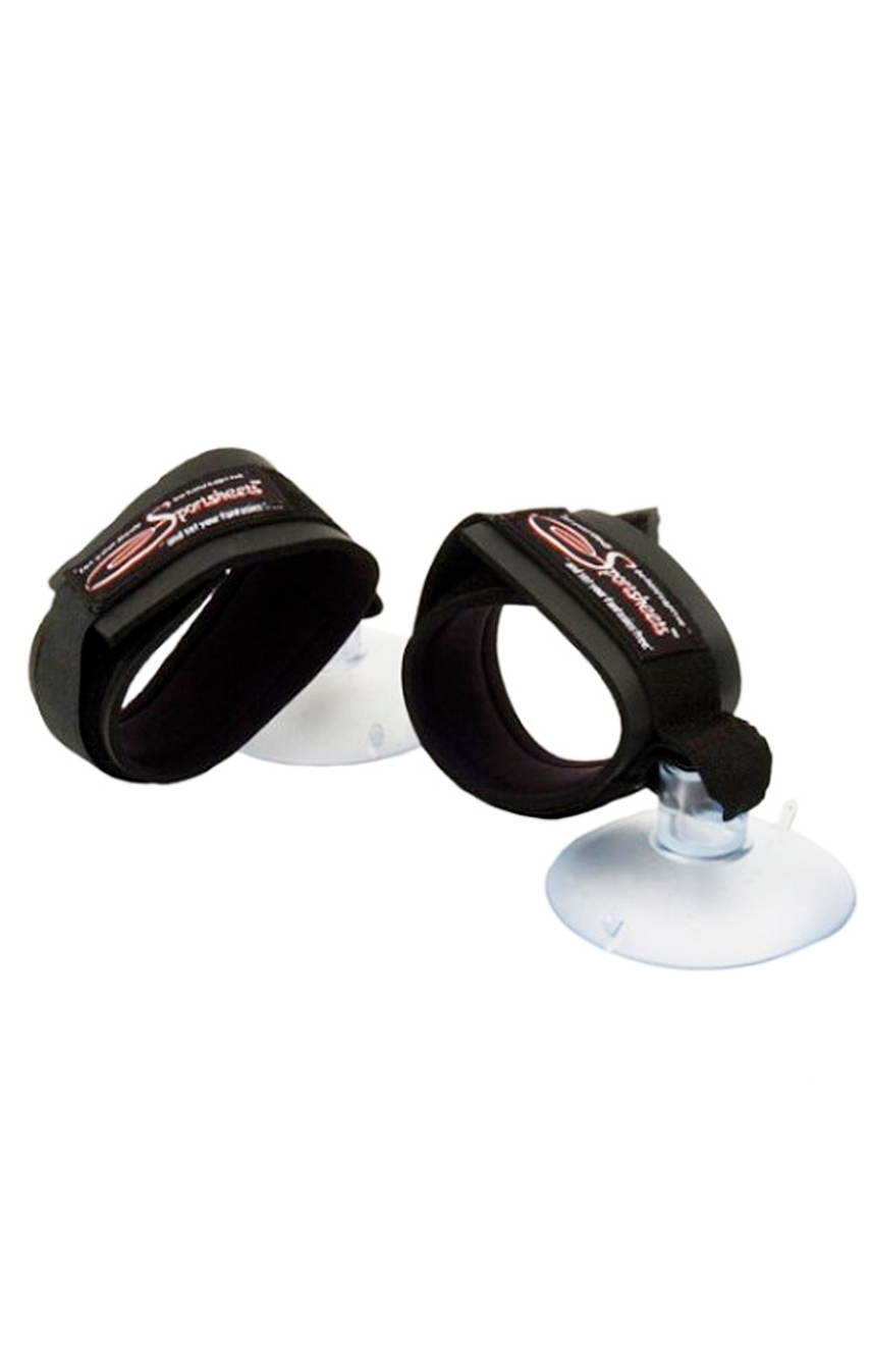 Подчинение в душе - Наручники с присоской для душа Sportsheets Suction Cup Hand Cuffs, цвет: черный
