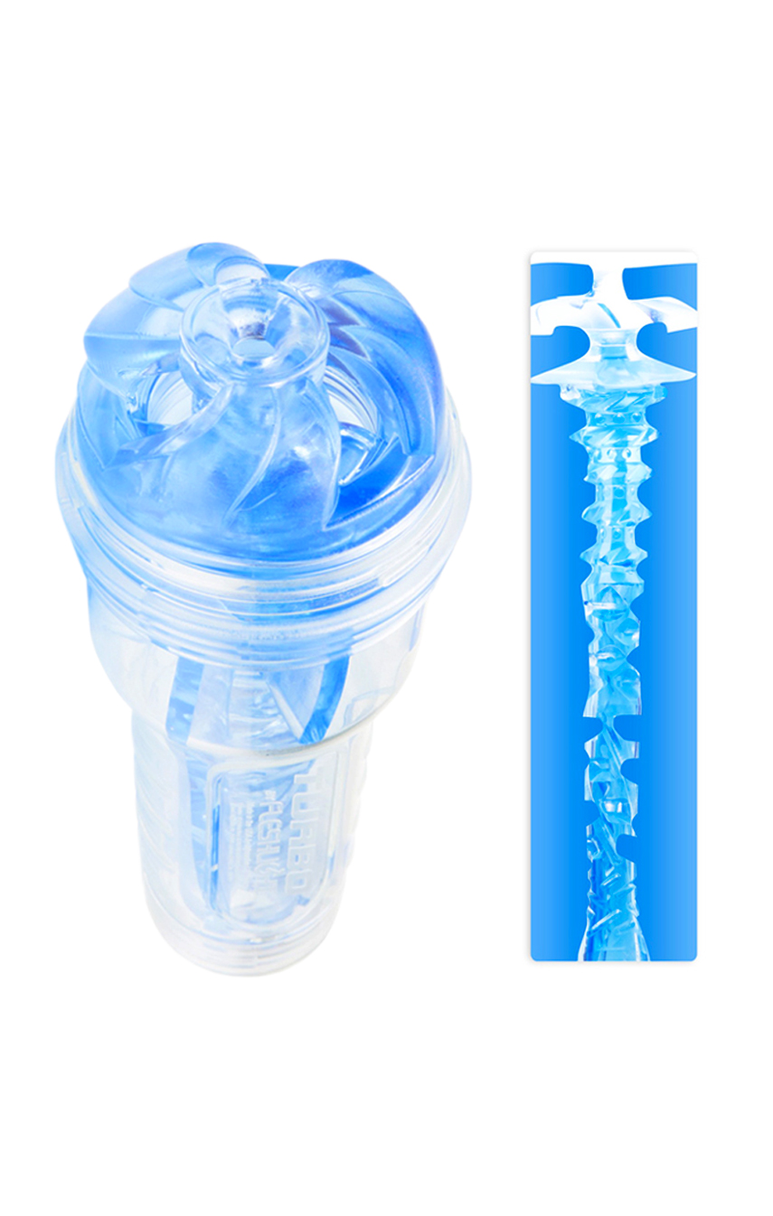 Мужской мастурбатор - Fleshlight Turbo Thrust Blue Ice, цвет: прозрачный