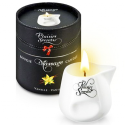 Два удовольствия в одном - Массажная свеча Plaisirs Secrets Vanilla (80 мл)