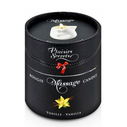 Два удовольствия в одном - Массажная свеча Plaisirs Secrets Vanilla (80 мл)