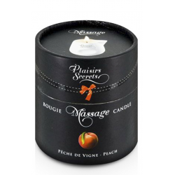 Персиковая нежность - Массажная свеча Plaisirs Secrets Peach (80 мл)