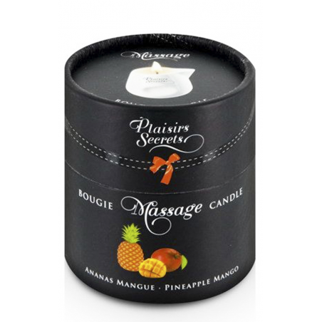 Фруктовые запахи наслаждения - Массажная свеча Plaisirs Secrets Pineapple Mango (80 мл)