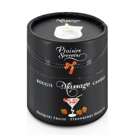 Возбуждающий аромат - Массажная свеча Plaisirs Secrets Strawberry Daiquiri (80 мл)