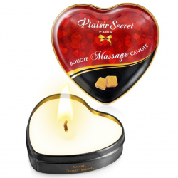 Карамельные ласки - Массажная свеча сердечко Plaisirs Secrets Caramel (35 мл)