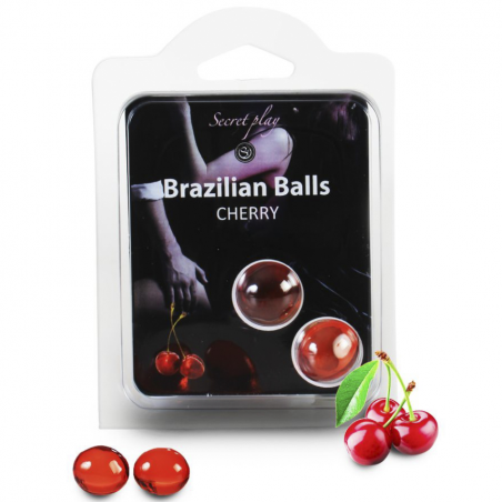 Набор шариков с массажным маслом 2 CHERRY BRAZILIAN BALLS SET