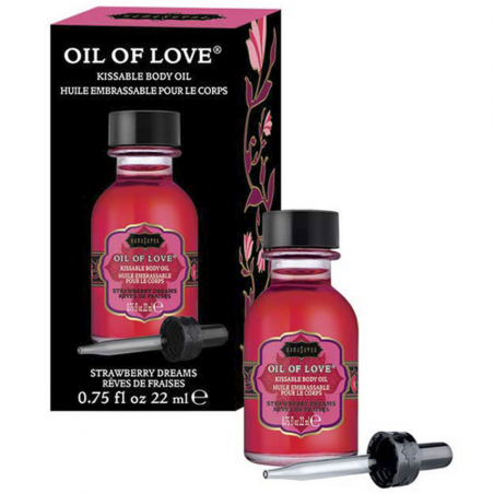 Незабываемые касания - Масло для эрогенных зон с ароматом клубники Oil of Love 22 ml 