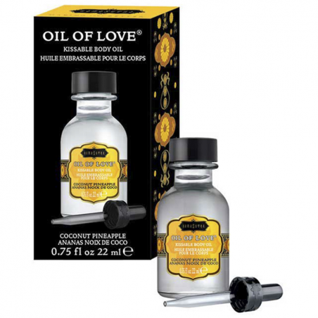 Экзотика и нежность - Массажное масло с ароматом  кокоса и ананаса Oil of Love 22 ml 