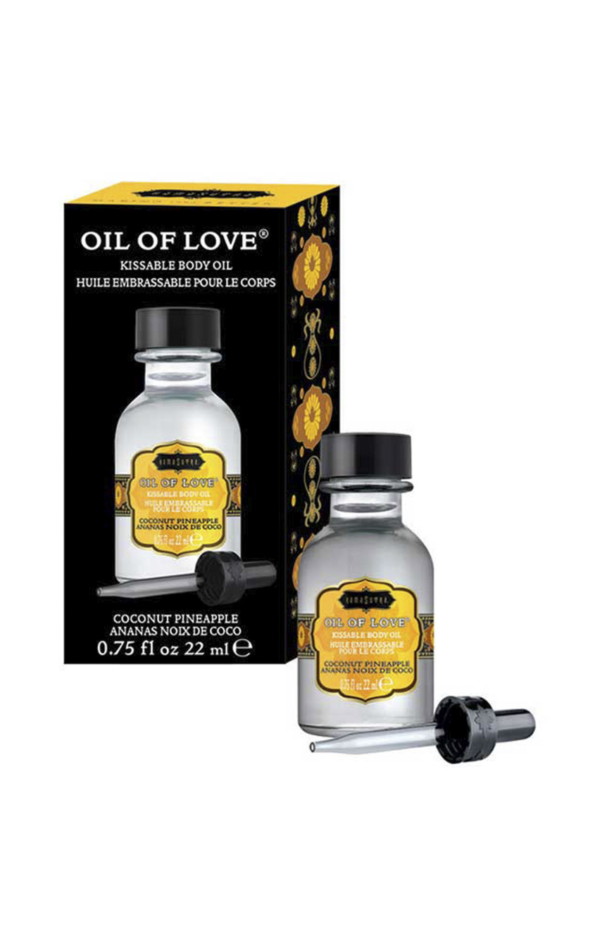 Экзотика и нежность - Массажное масло с ароматом  кокоса и ананаса Oil of Love 22 ml 