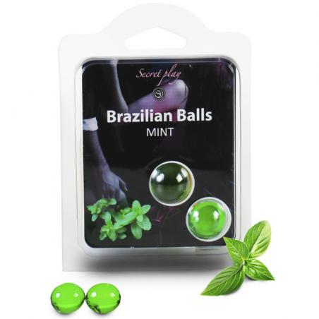 Мятное наслаждение - Набор шариков с массажным маслом 2 MINT BRAZILIAN BALLS SET