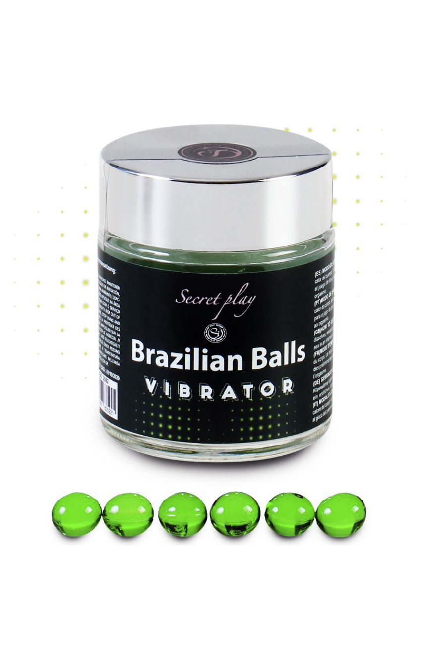 Сексуальное землетрясение - Большой набор вибрационных шариков 6 VIBRATOR BRAZILIAN BALLS JAR