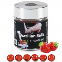 Клубничный интим - Набор бразильских шариков 6 STRAWBERRY BRAZILIAN BALLS JAR.