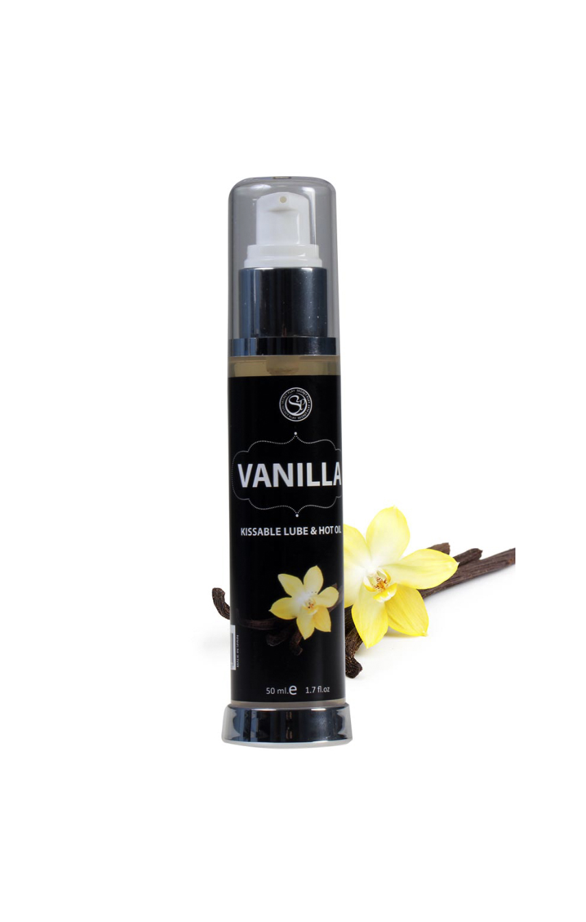 Приятное тепло двойного назначения - Смазка 2 в 1 VANILLA HOT EFFECT KISSABLE LUBRICANT, 50 ml