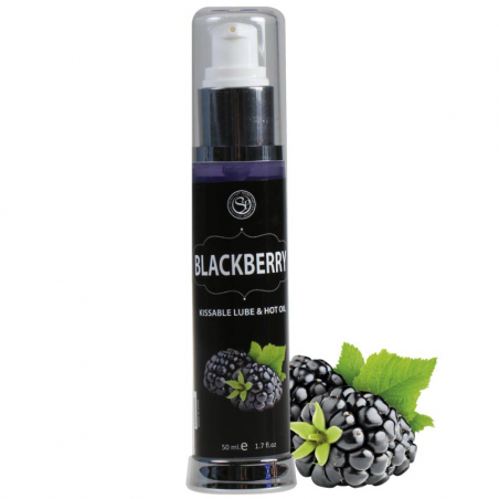 Ежевичное наслаждение - Смазка 2 в 1 BLACKBERRY HOT EFFECT KISSABLE LUBRICANT, 50 ml