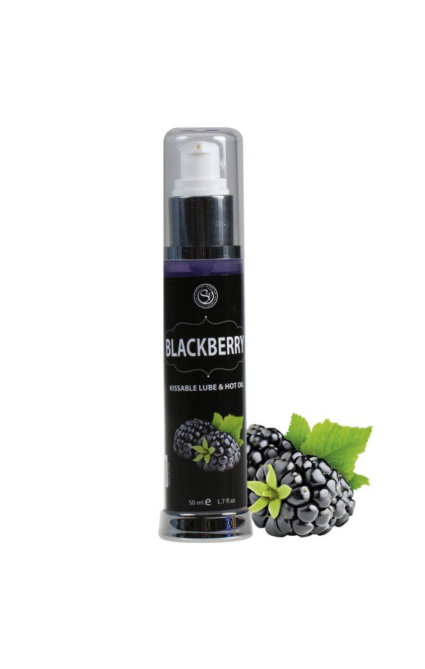 Ежевичное наслаждение - Смазка 2 в 1 BLACKBERRY HOT EFFECT KISSABLE LUBRICANT, 50 ml