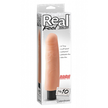 Большой и реалистичный - Реалистичный вибратор Real Feel Lifelike Toyz No. 10, цвет: телесный