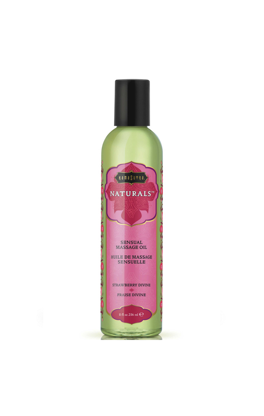 Бескрайний океан нежности - Массажное масло с ароматом клубники Naturals Massage Oil 236ml 