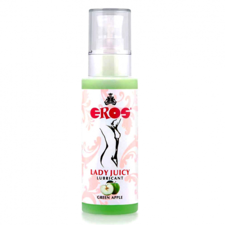 Ласки со вкусом зеленого яблока - Лубрикант на водной основе EROS Lady Lickstick Green Apple 125 ml 