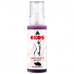 Массажное масло EROS Lady Juicy Massage Blackcurrent 125 ml - Прикосновения с запахом смородины