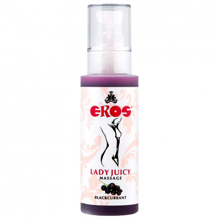 Массажное масло EROS Lady Juicy Massage Blackcurrent 125 ml - Прикосновения с запахом смородины